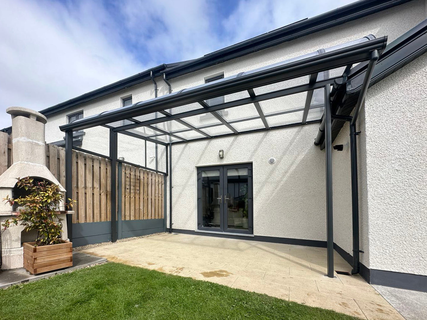 Aluminium Canopy in Lusk, County Dublin