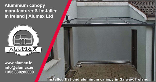 Bespoke aluminum canopy in Galway