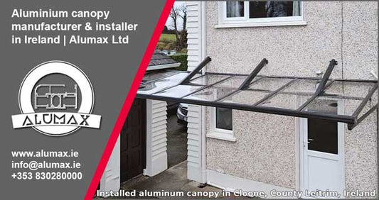 Bespoke aluminum canopy in Cloone, County Leitrim