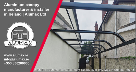 Installed custom made aluminium canopy over driveway