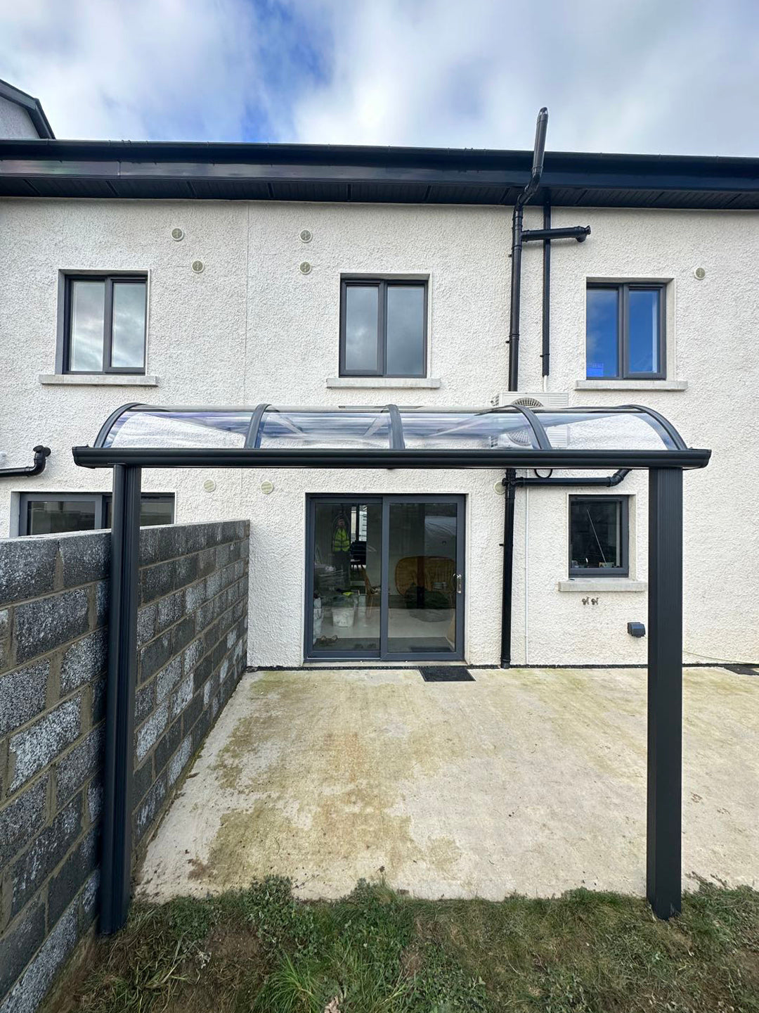 Aluminium canopy installed in Gorey Co Wexford
