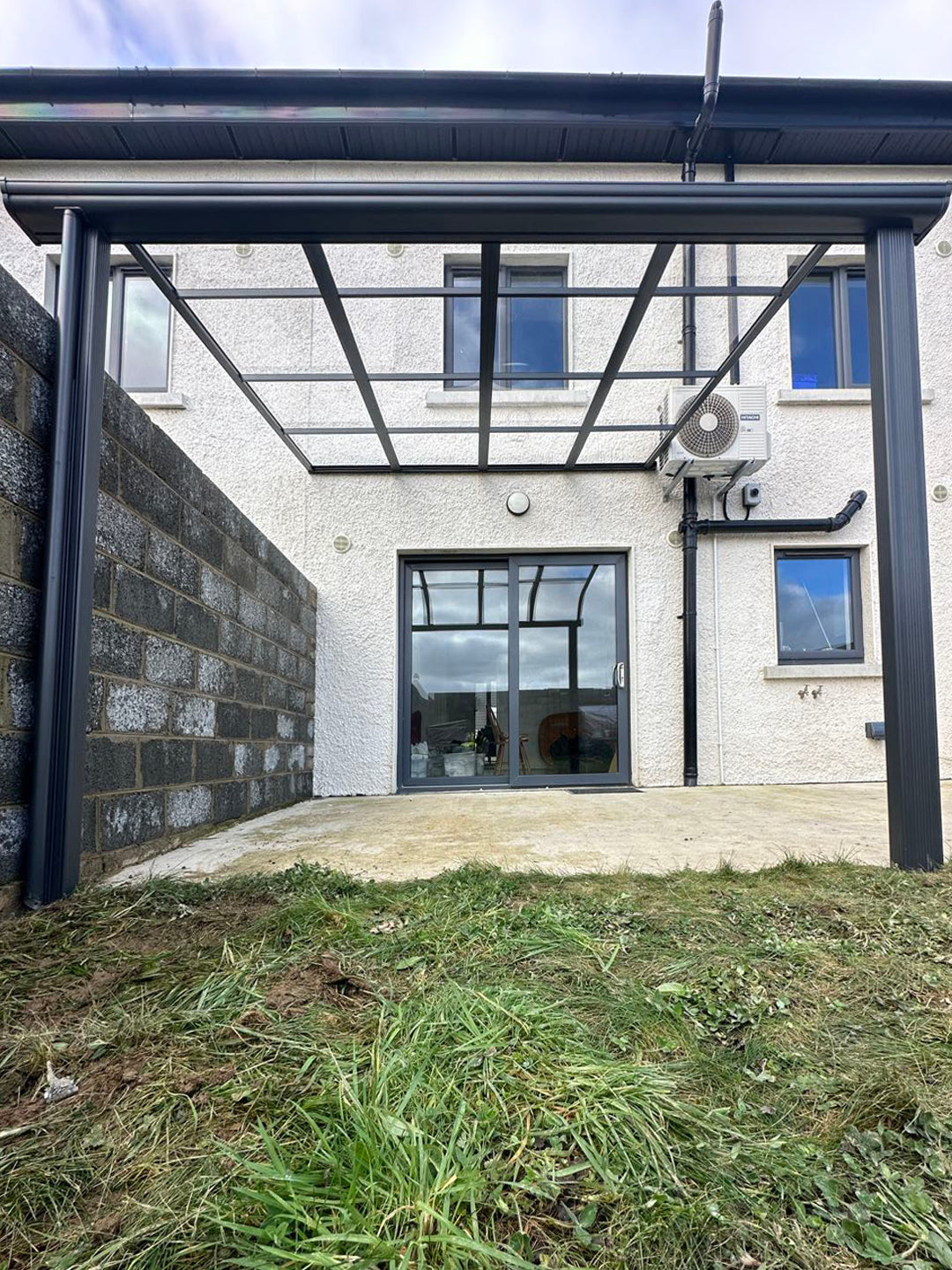 Aluminium canopy installed in Gorey Co Wexford