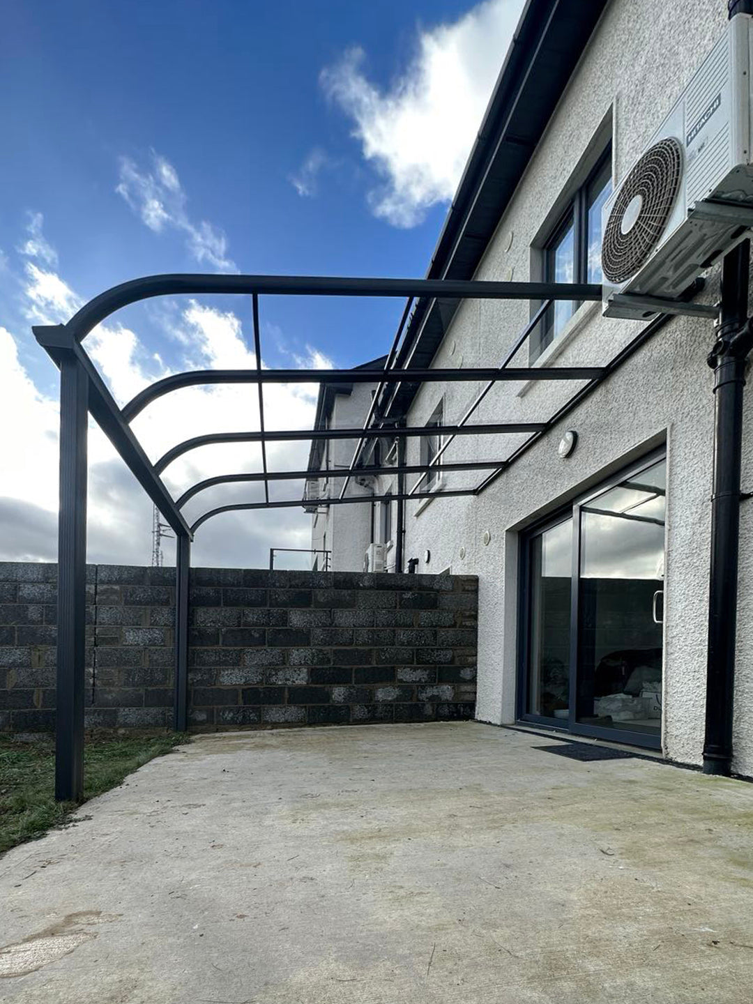 Aluminium canopy installed in Gorey Co Wexford