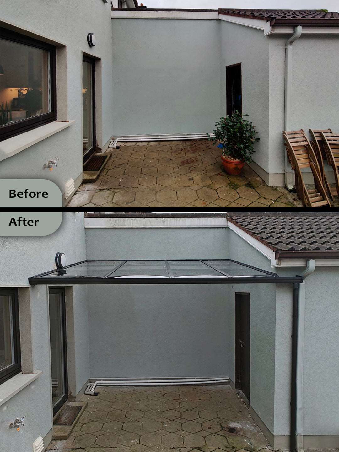 Bespoke aluminum canopy in Galway