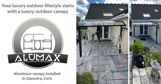 Aluminium canopy installed in Glanmire, Cork