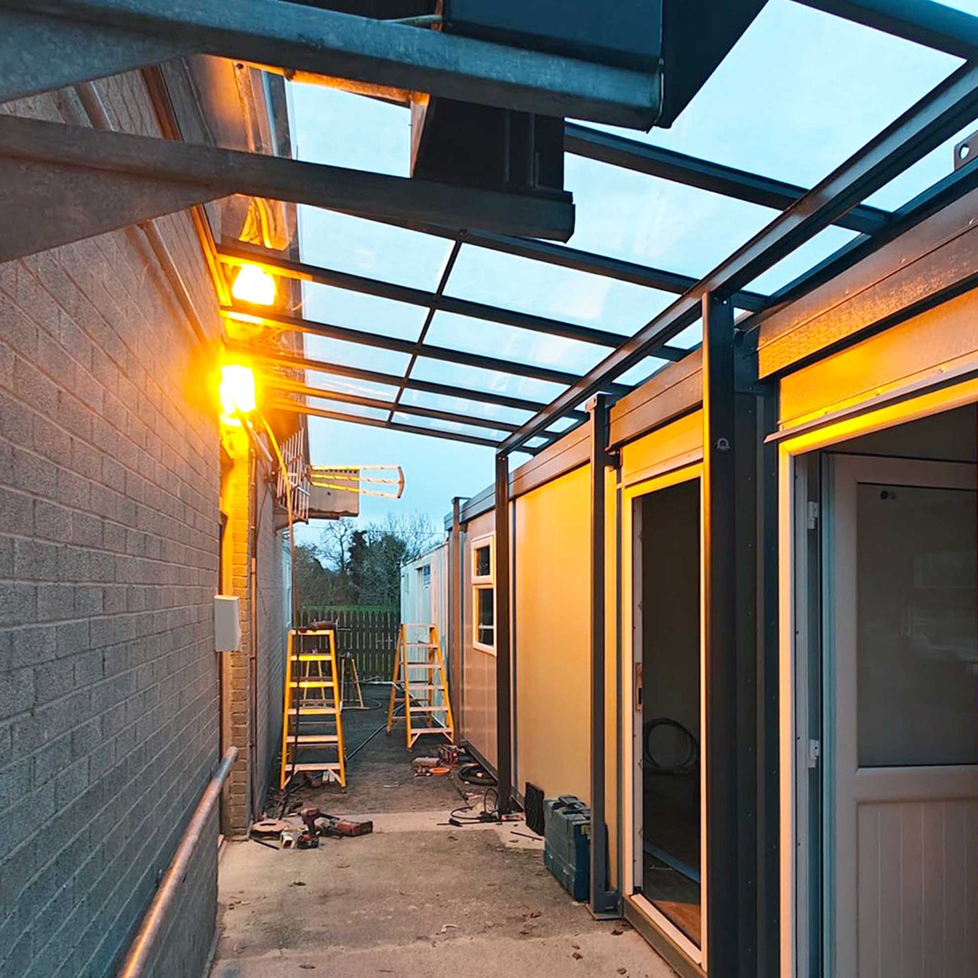 Custom made aluminium canopy in Doonally, County Sligo