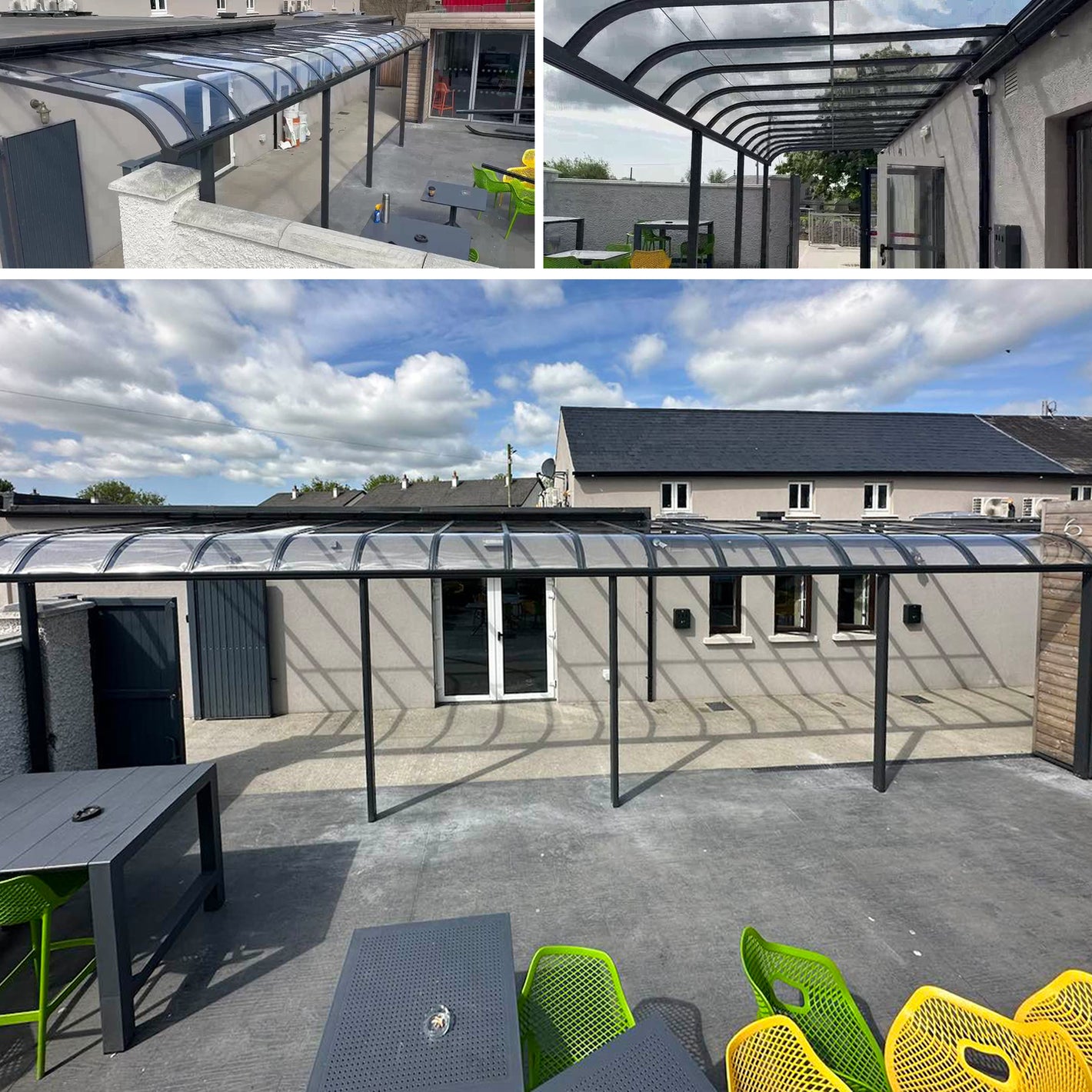 Carroll's bar Wexford bespoke aluminum canopy