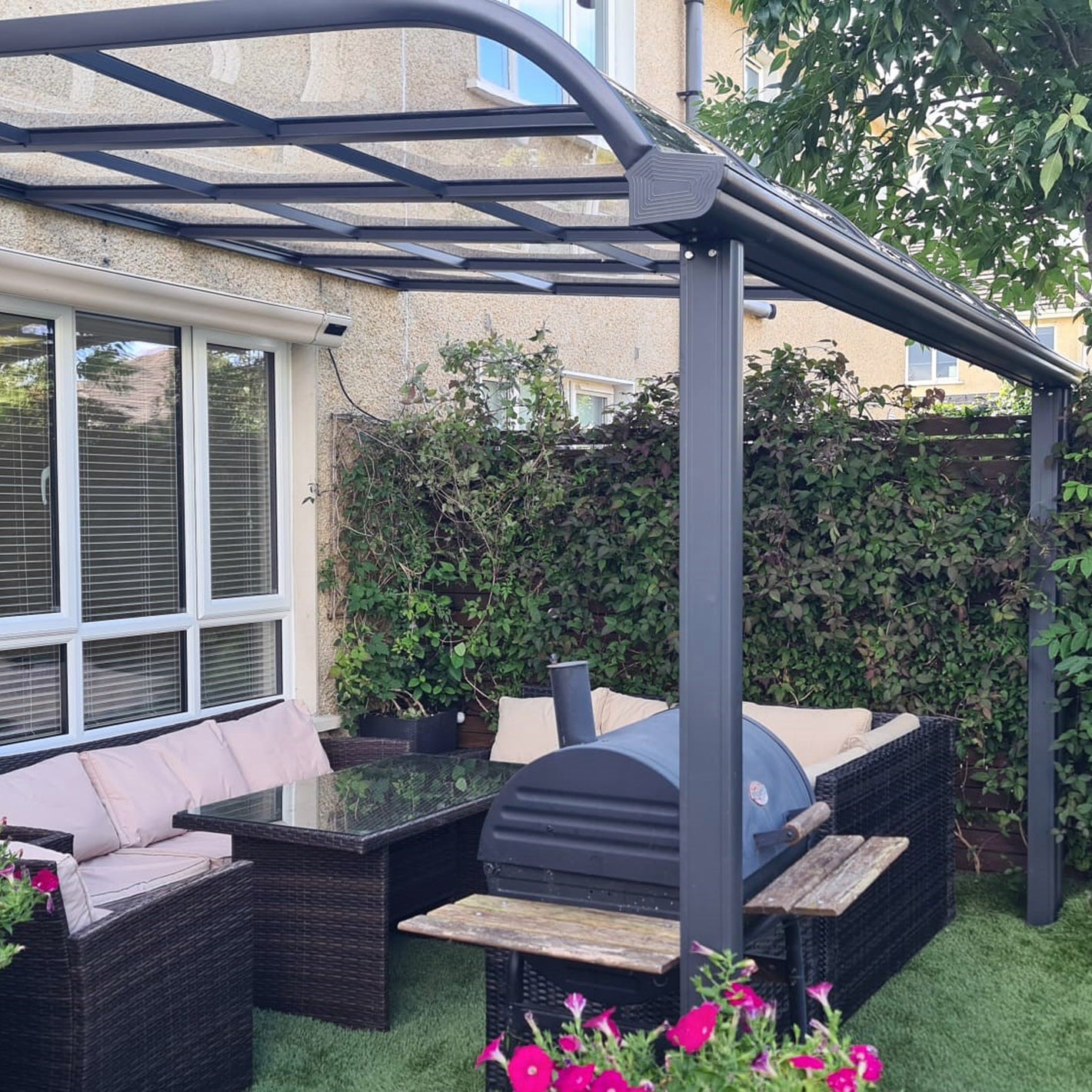 Aluminium canopy installed in Stamullen, Co. Meath