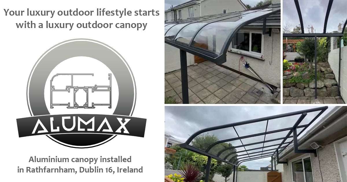 Aluminium canopy installed in Rathfarnham, Dublin 16