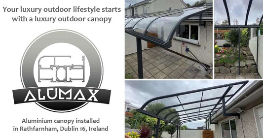 Aluminium canopy installed in Rathfarnham, Dublin 16