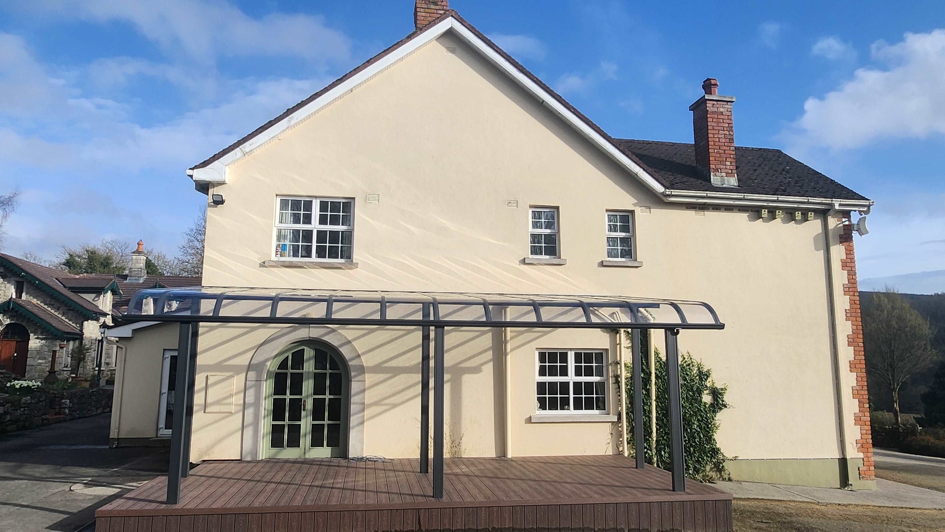 Aluminum Canopy with Composite Decking in Baltinglass, Co. Wicklow
