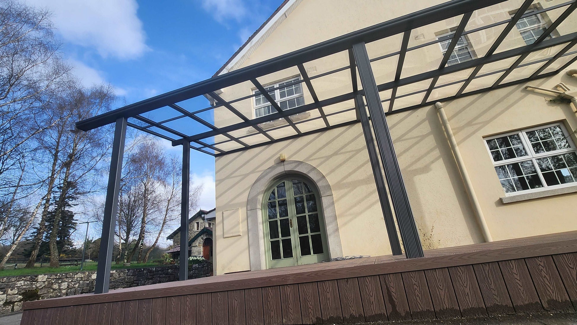 Aluminum Canopy with Composite Decking in Baltinglass,