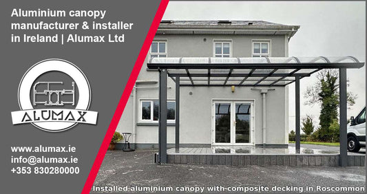 Roscommon aluminium canopy with composite decking