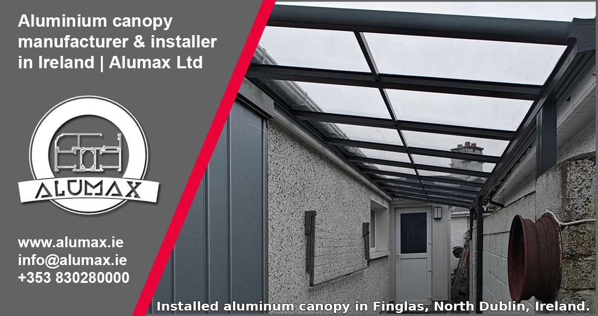 Aluminium canopy in Finglas, North Dublin