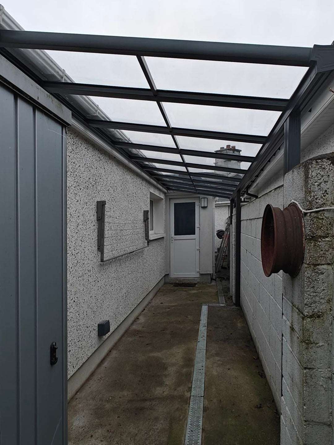 Aluminium canopy in Finglas, North Dublin