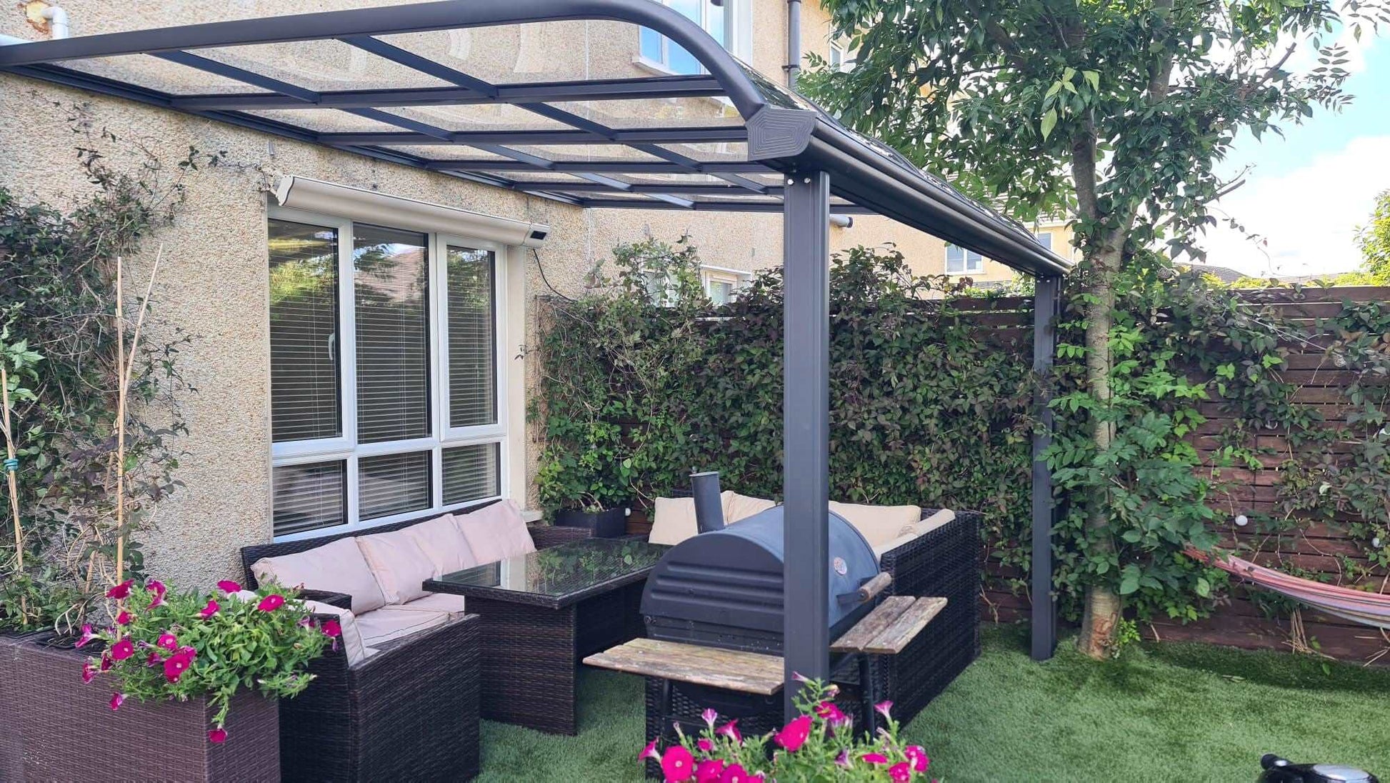 Aluminium canopy in Ireland