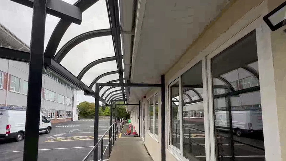Custom made aluminium canopy installed in Donnybrook, Dublin