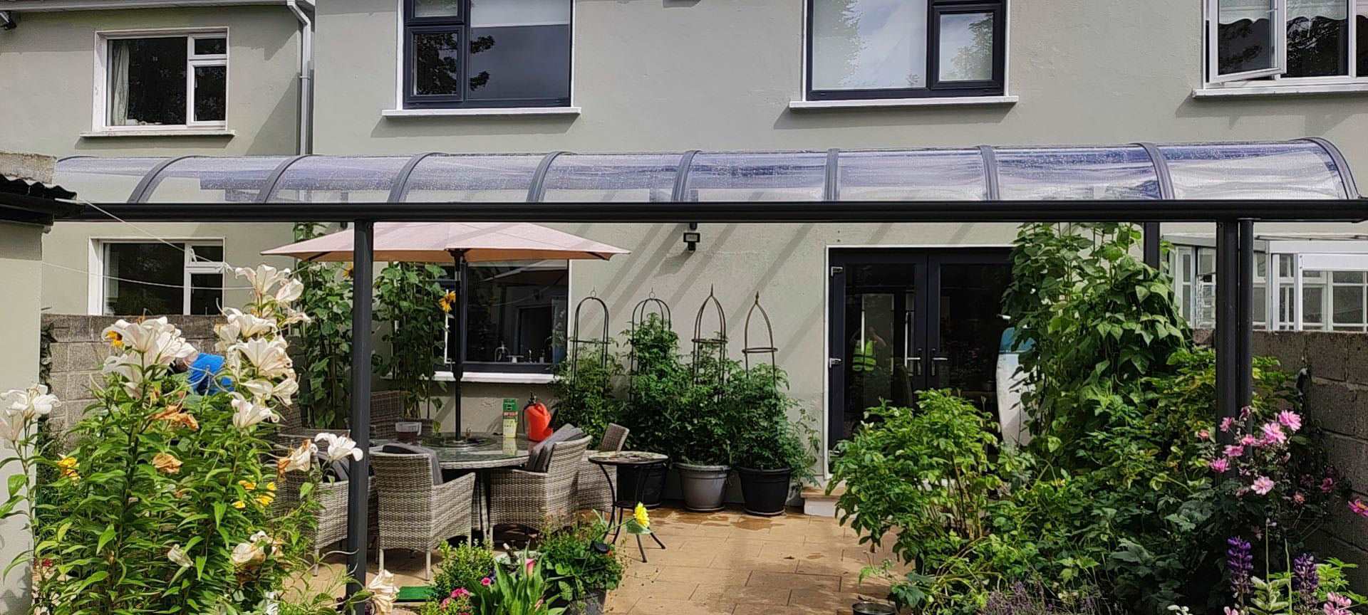 Another aluminium canopy installed in Celbridge Co. Kildare