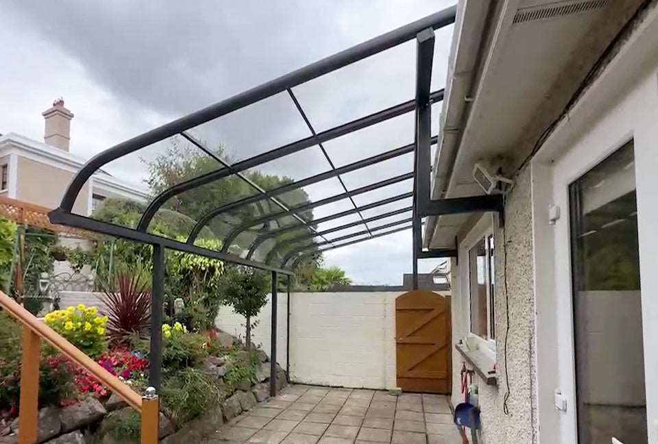 Aluminium canopy installed in Rathfarnham, Dublin 16