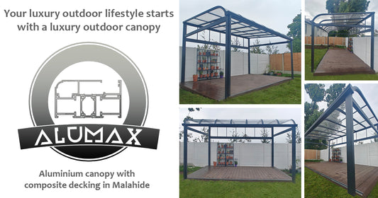 Aluminium canopy with composite decking in Malahide