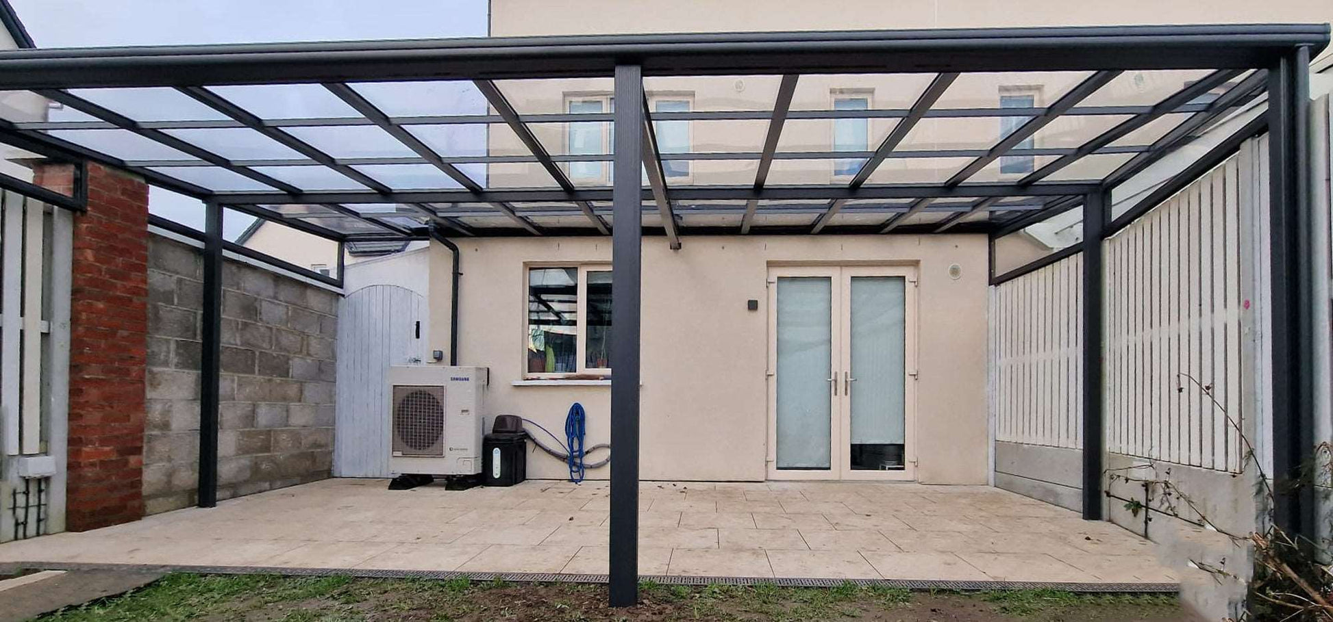 Aluminium canopy installed in Dublin