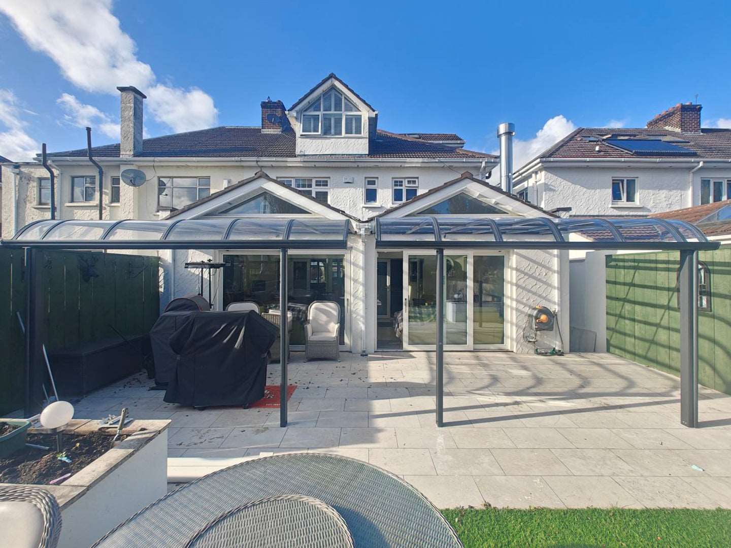 Custom made aluminum canopies in Ireland