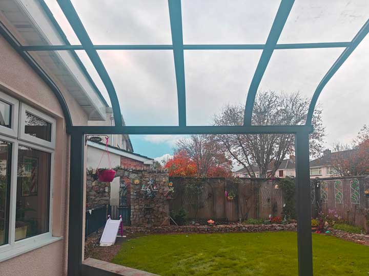 Custom made aluminium canopies in ireland