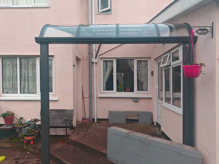 Custom made aluminium canopies in ireland