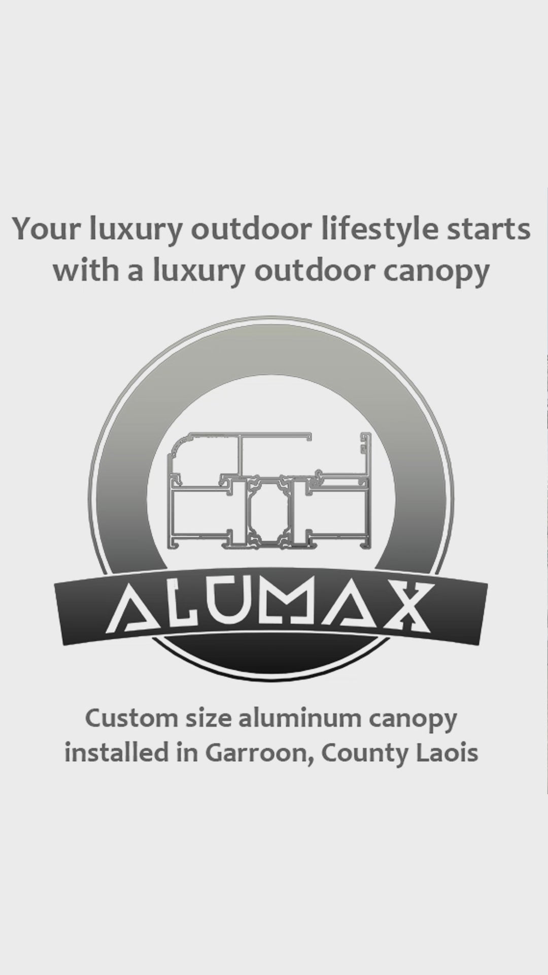 Custom size aluminum canopy in Garroon County Laois